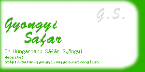 gyongyi safar business card